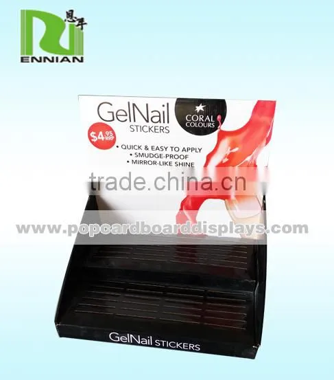 Environmentally Protection Cardboard Nail Polish Counter Display For Promotion