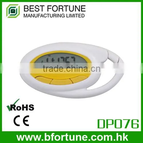 DP076_WHYW White & Yellow Colorful Fashion ABS Case LCD display Digital manual for ce pedometer