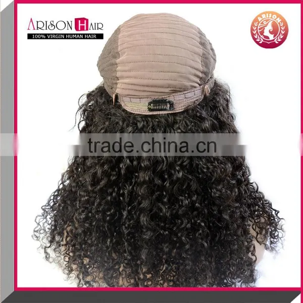 Cheap Glueless Lace Front Wig Kinky Curl Indian Virgin Hair photo-5
