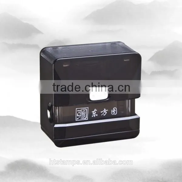 S-3814 Black Self Inking Black Handle.
