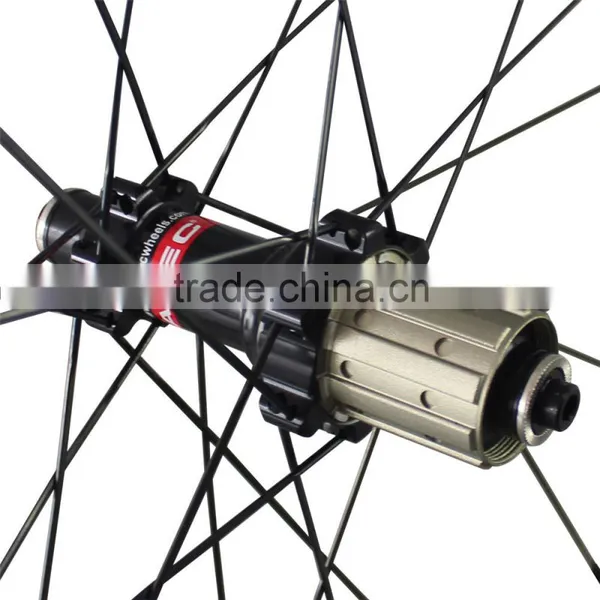 New 23mm Width 50mm Clincher Novate Hub Sapim Spoke Road Bike Carbon Clincher Wheels 50C photo-5