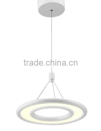 Modern Remote Control Crystal Chandelier with Three Rings