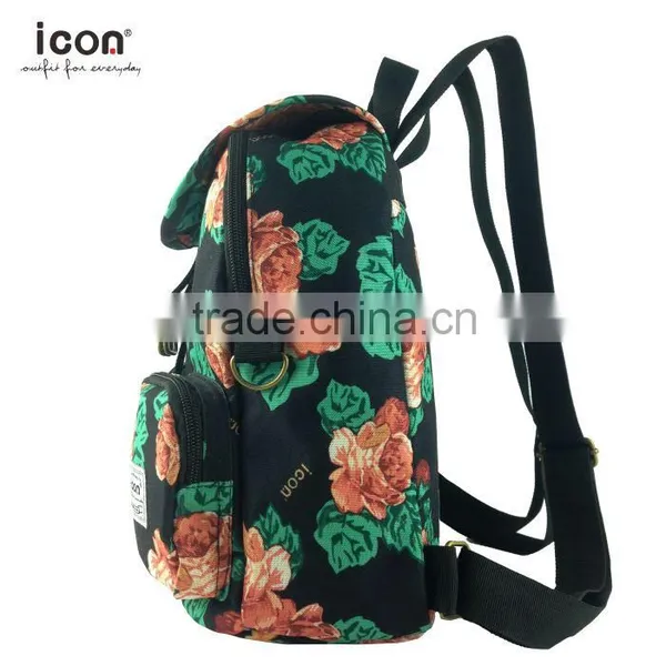 600D Polyester Flower Pattern Backpack Own Design photo-3