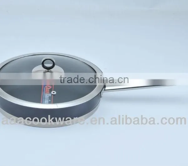 Professional Stainless Steel Frypan With Transparent High-temperature Painting Non-stick Inside for Wholesale photo-3