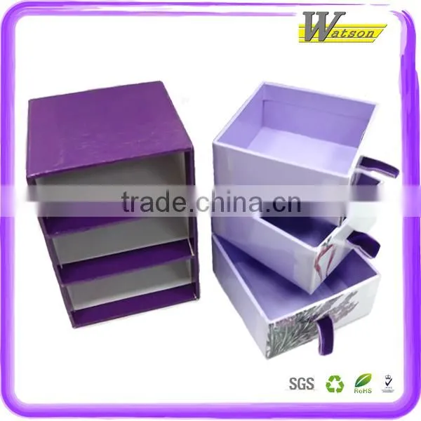 Multifunction 3-tiers Drawer Carboard Custom Printed Gift Box With Ribbon photo-4