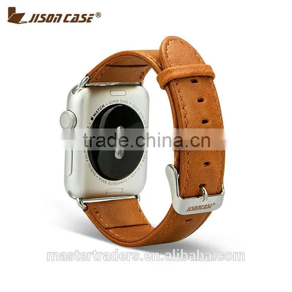 Original JISONCASE Retro Series Genuine Leather Watch Band Wrist Strap For 42MM Apple Watch MT-3528 photo-2