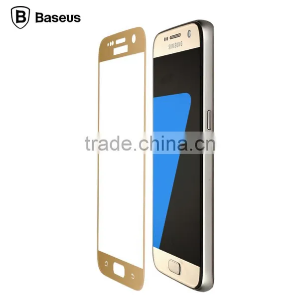 BASEUS Silk-Screen 3D ARC Tempered Glass Film For Galaxy S7 9H 0.3MM Curved Tempered Glass Protective Screen For S7 photo-2