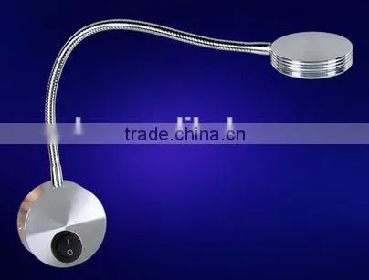 LED Hose Lamp Bedroom Bedside Lamp 3W Wall Light With On/off Switch photo-3
