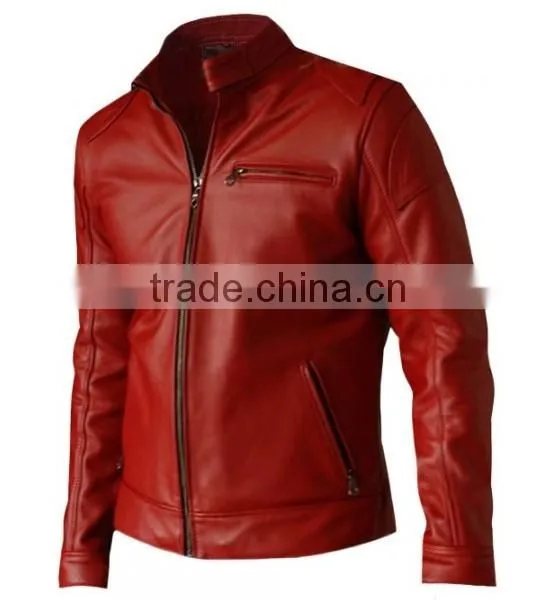 Mature Style Custom Pockets Man Fashion Leather Jacket photo-2
