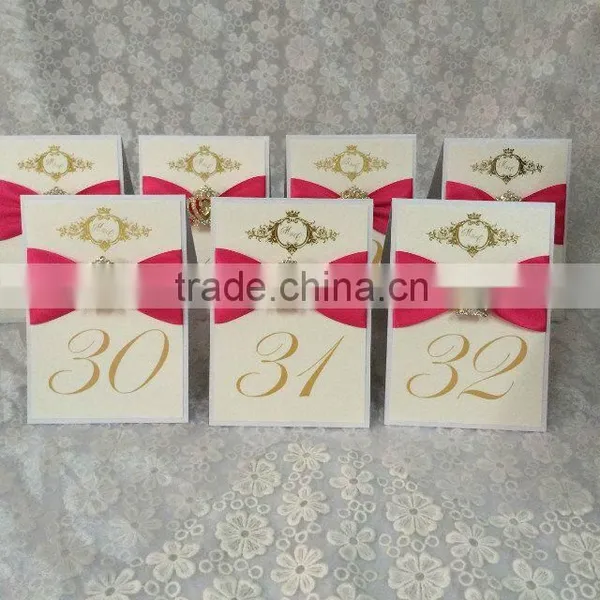 Fold Tablenumber With Matching Ribbon of Invitationswedding Invitations Table photo-3