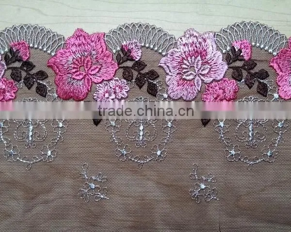 Best embroidery hexagonal mesh nylon lace