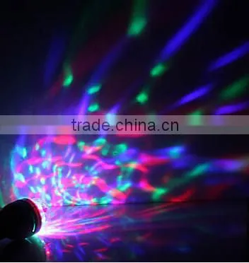 Party Disco DJ Bar Decoration E27 B22 RGB Crystal Ball Stage Lights Led Rotating Lamp Bulb photo-2
