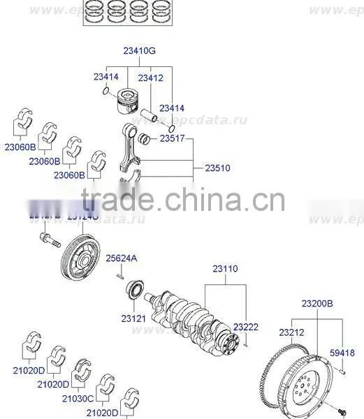 Crankshaft Assy Set 1.5 CRDI D4FA for Engine Diesel From Mobis Manufacture photo-2