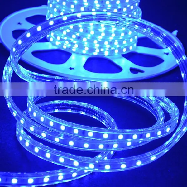 Waterproof SMD 5050 High Voltage 110V 220V 60 Led per Mtr Wedding Decoration Rgb Thin Flexible Led Rope Strip Light Outdoor Use photo-3