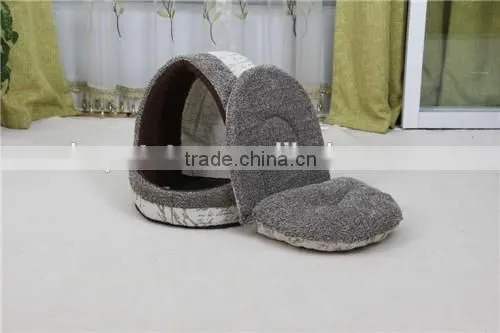 Dog Bed Linen Fabric Soft Push With Vintage Printing Dome Style photo-2