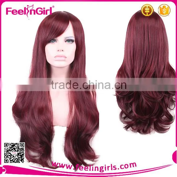 Women Sexy Long Red Synthetic Ombre Synthetic Wigs Quality Choice photo-2
