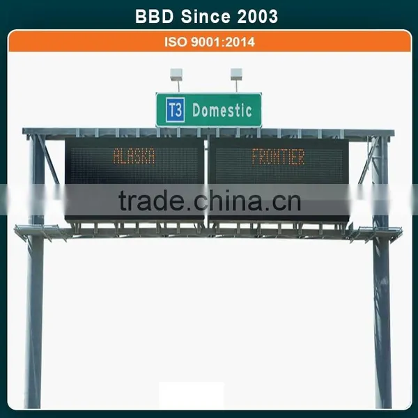 Led display professional design steel structure road sign billboard