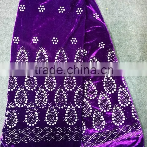 Beautiful Elegant Velvet Lace /high Quality Fashion Pattern Velvet Dress photo-3
