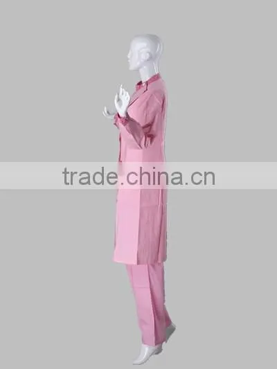 Custom Fitness Women Long Sleeve Nurse Hospital Uniform Dress photo-2