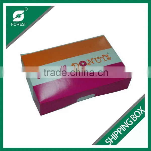 GLOSSY LAMINATION CARDBOARD COOKIES SHIPPING BOX FOLDED FOOD TAKE AWAY CARTONS PROMOTION photo-4