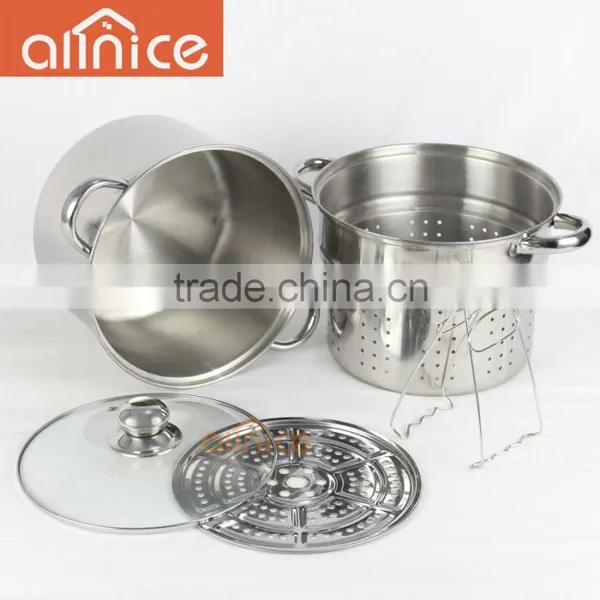 American Pasta Cooking Pot Stainless Steel Steamer Kitchen Pot photo-3