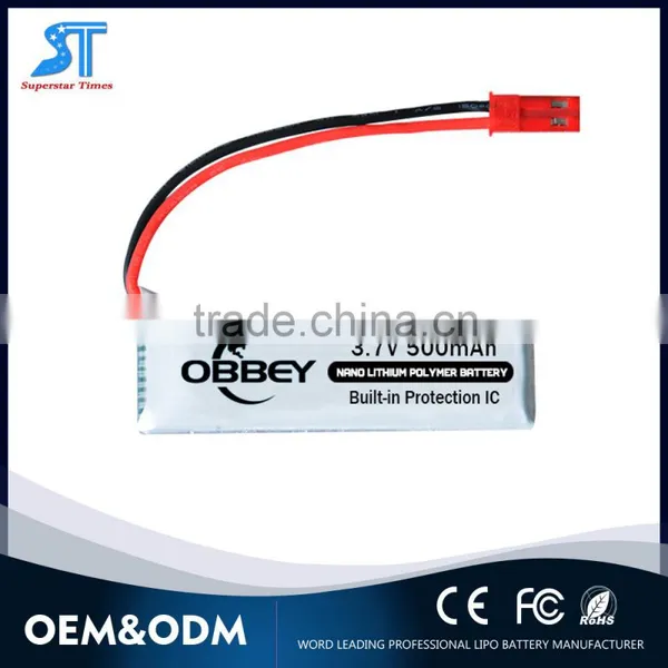Hot Selling 1S 500mAh Mini rc Helicopter Camera Lithim Polymer Battery for Quadcopter Quality Choice