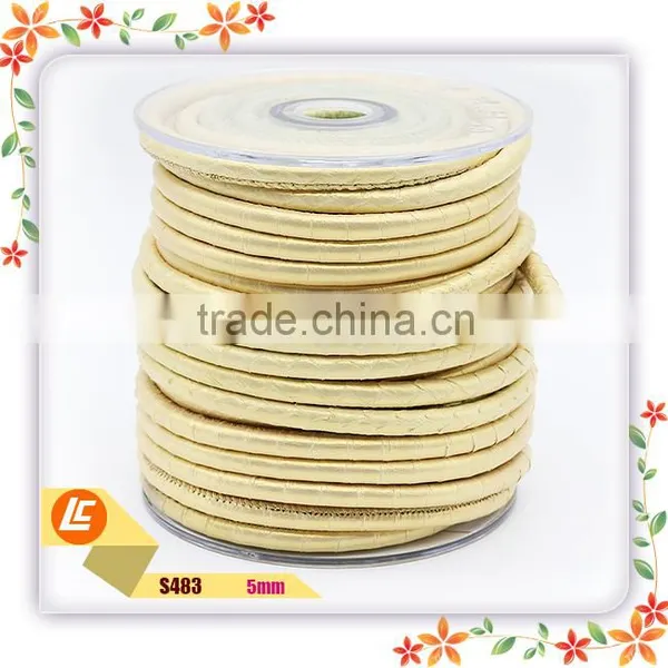Top Quality Genuine Round Leather Cord Snakeskin photo-2
