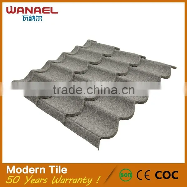 Prefabricated houses construction material sheet metal heat insulation interlocking roof shingles