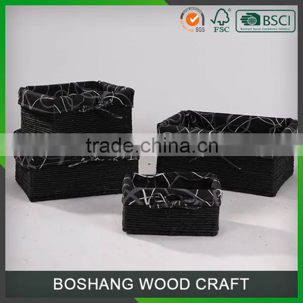 China Factory Black Woven Storage Basket photo-4