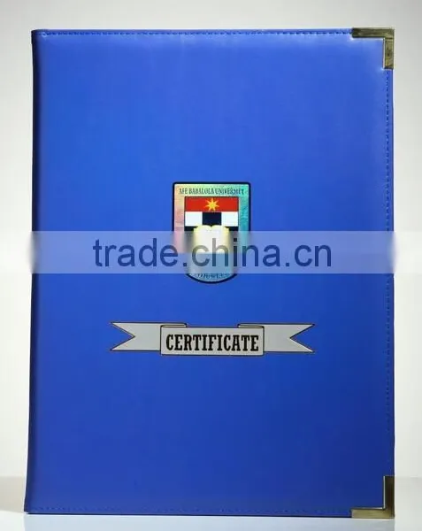 2015newest Design Leather Certificates Folder Customized Leather Certificates Folder A4 Leather Certificates Folder From Factory photo-2