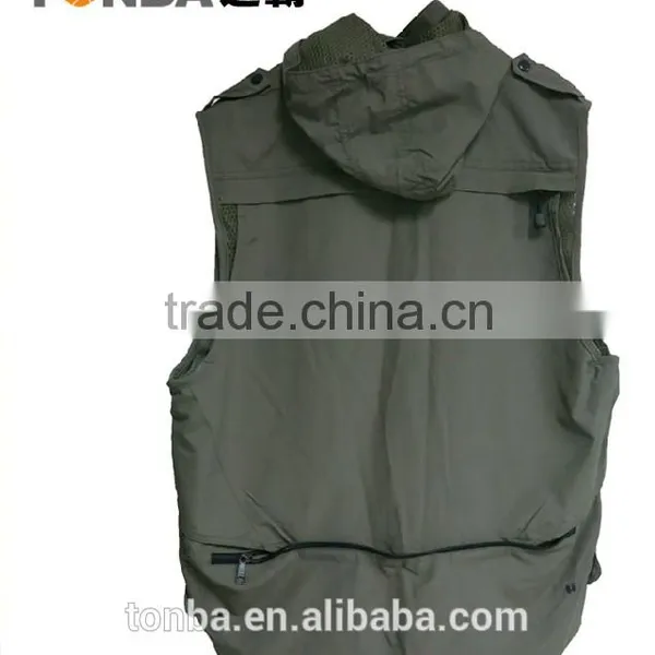 Customized Waterproof Nylon Potography Vest and Camera Vest Jacket-Red photo-3