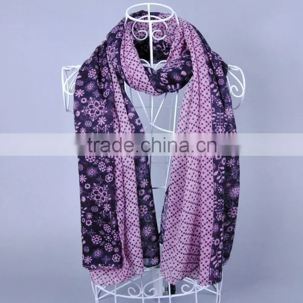 Women Fashion Symbol Polka Dot Scarf Voile Scarves 180*90 Pashmina