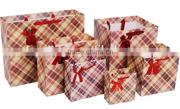 Elegance Style England Check Pattern Paper Bag photo-2