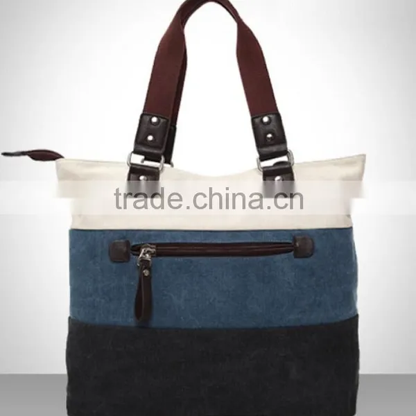 Custom Canvas Tote and Shoulder Portable Large Leisure Travel and Fashion Unsex Shopping Bag photo-2