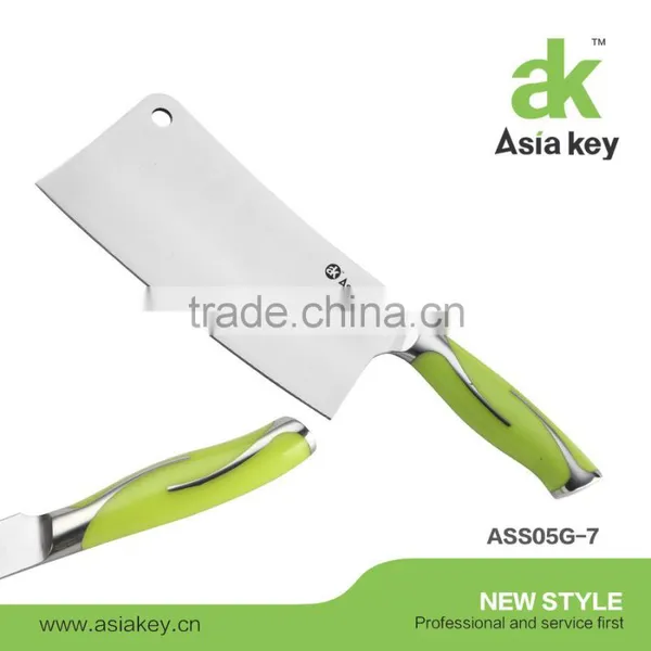 New Arrival Kitchen Knife Set,green ABS Handle,acrylic Block photo-2