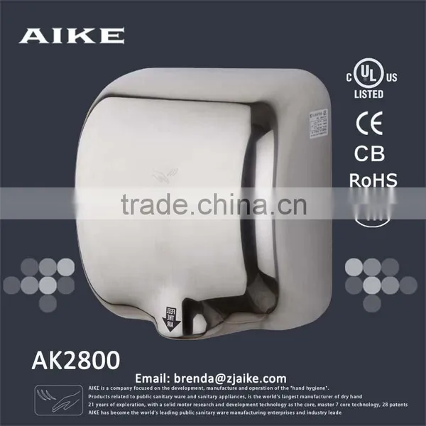 UL CE RoHs Steel Metal Automatic High Speed Jet Air Hand Dryer for Bathroom