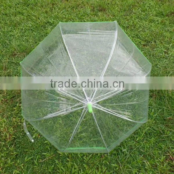 China Suppliers Produced Hot Sale Online Shop China Chinese Imports Wholsale Transparent Umbrella With Color Handle photo-2