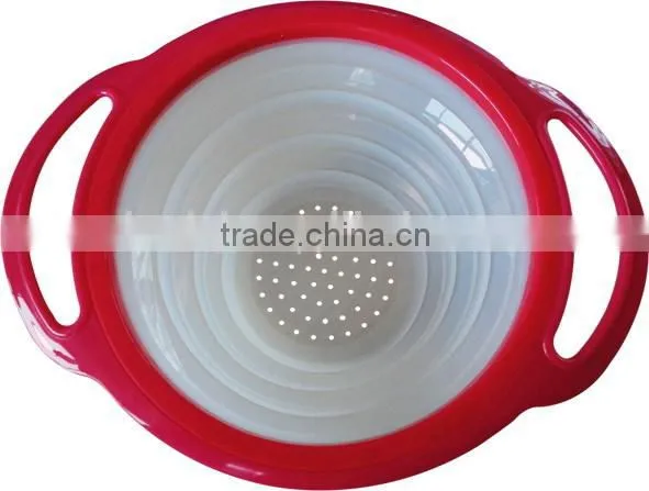Food Grade Collapsible Silicone Strainer, Silicone Kitchenware, Kitchen Tools Strainer