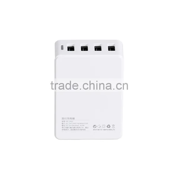 6 A USB Power Adapter Wall Charger 4 Port With Foldable US EU Plug photo-3
