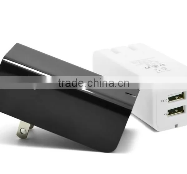 Portable Dual Usb Home Travel Charger us Plug for Iphone, Ipad, Samsung and Tablet