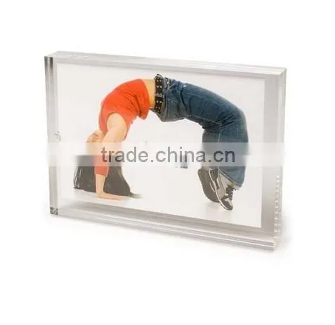 5" Clear Acrylic 3 x 5" Picture Photo Flip Frame Double Sided Block Frame