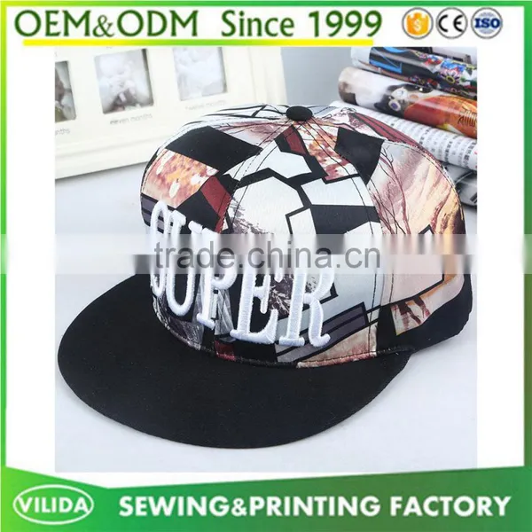 New Fashion Unisex Hip Hop Sublimation 100% Polyester Snapback Cap Wholesale photo-3