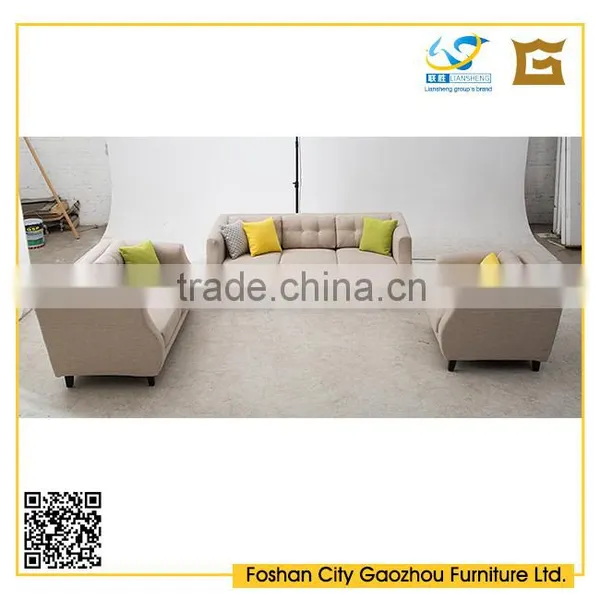 2016 Latest Contemporary Wooden Leg Fabric Sectional Sofa With Unique Armrest Design for Living Room Furniture photo-3