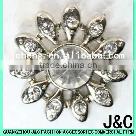Flower Rhineston Zamac Button