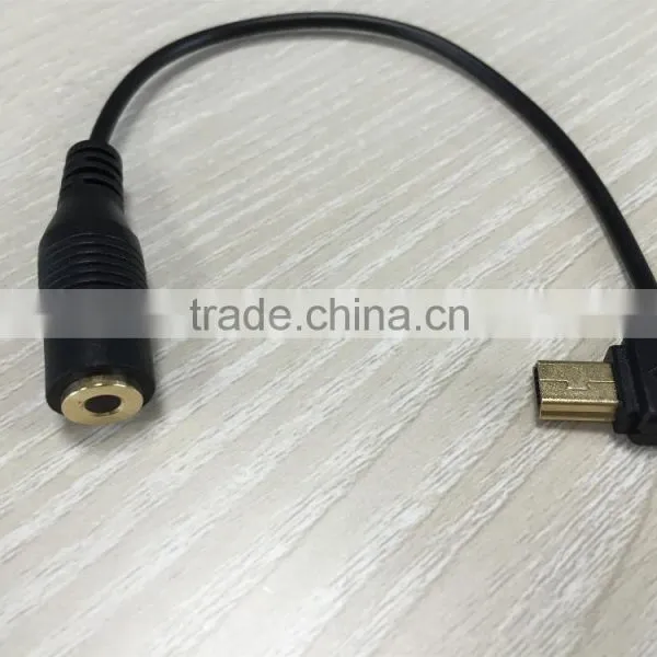 Mini USB to 3.5mm Mic Microphone Transfer Adapter Cable Good Quality Camera photo-2