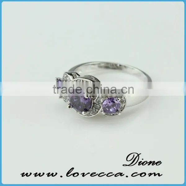 Zircon Crystal Love Heart Ring 5.5/6/7/8/9 Size photo-2