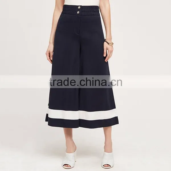 Fashion White Black Working Office Lady Culotte Wide Leg Pants Woman photo-3