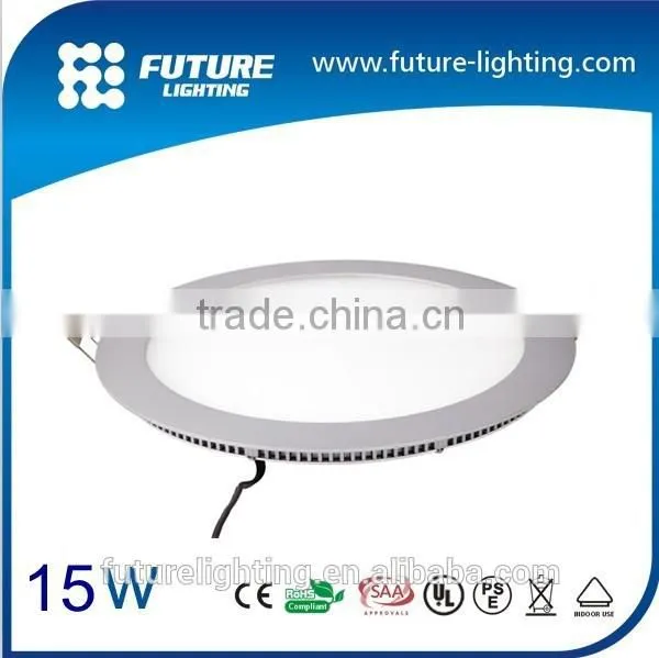 Indoor Ultra Thin Suspended 15W Small Led Round Panel Light , Led Flat Panel Lighting photo-2