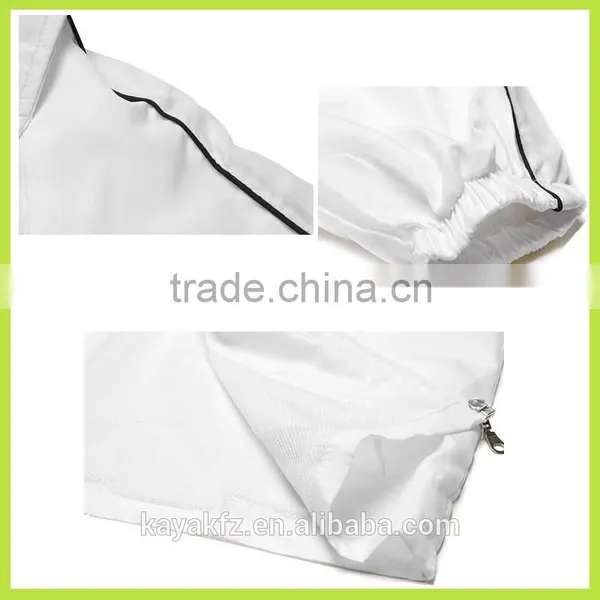 Custom Polyester White Winter Windbreaker Jacket photo-2