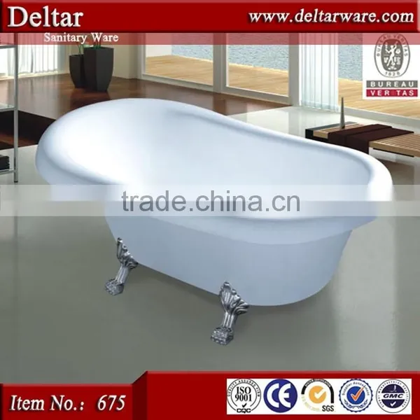 Sanitary Ware Bathtub Price, Claw Foot Coffee Color Bathtub Indoor Bath Tub, Acylic Royal Bathtub photo-3